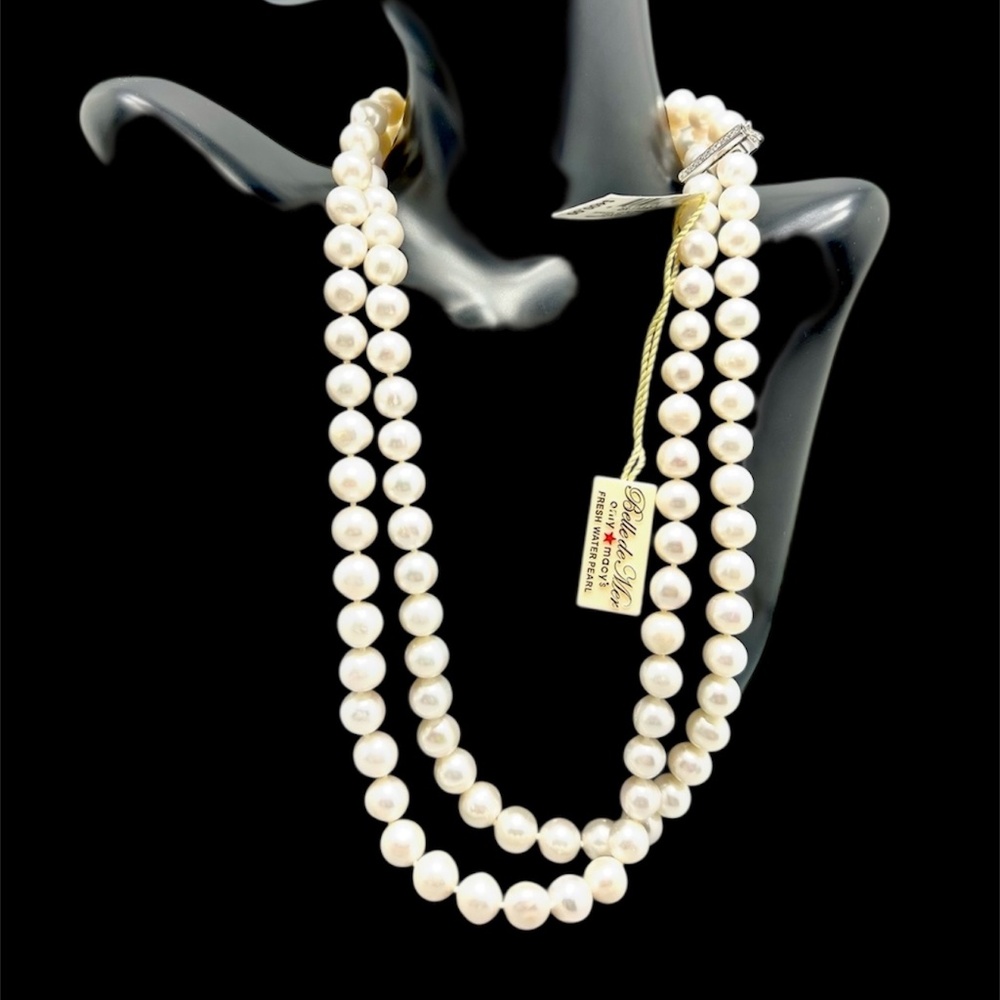Belle de Mer 2 Row Freshwater Pearl Necklace . NWT